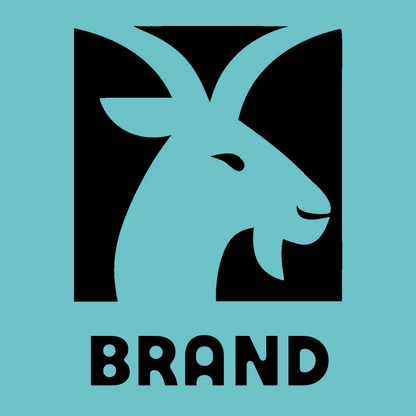 Negative Space Goat Head Icon preview