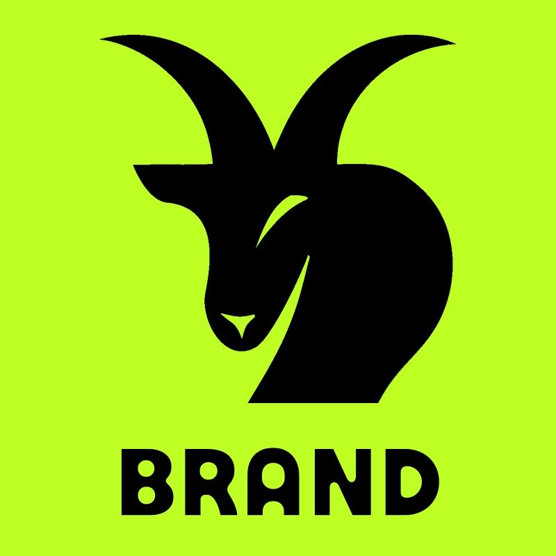 Negative Space Goat Head Logo preview