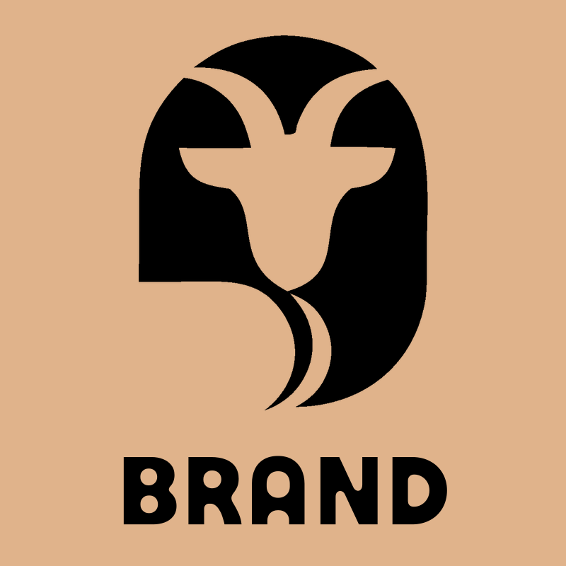 Negative Space Goat Oval Badge preview