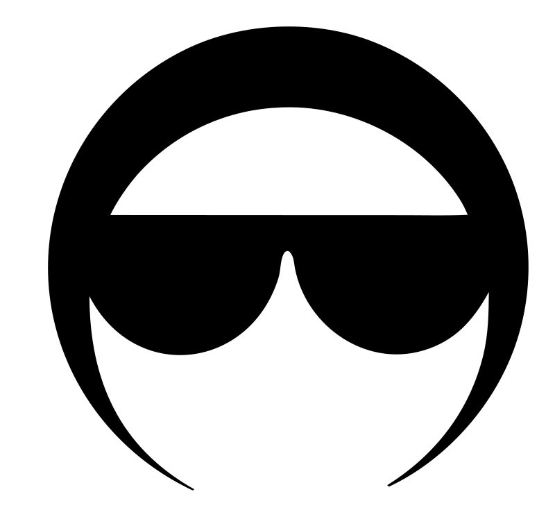 Negative Space Goggles Face Icon