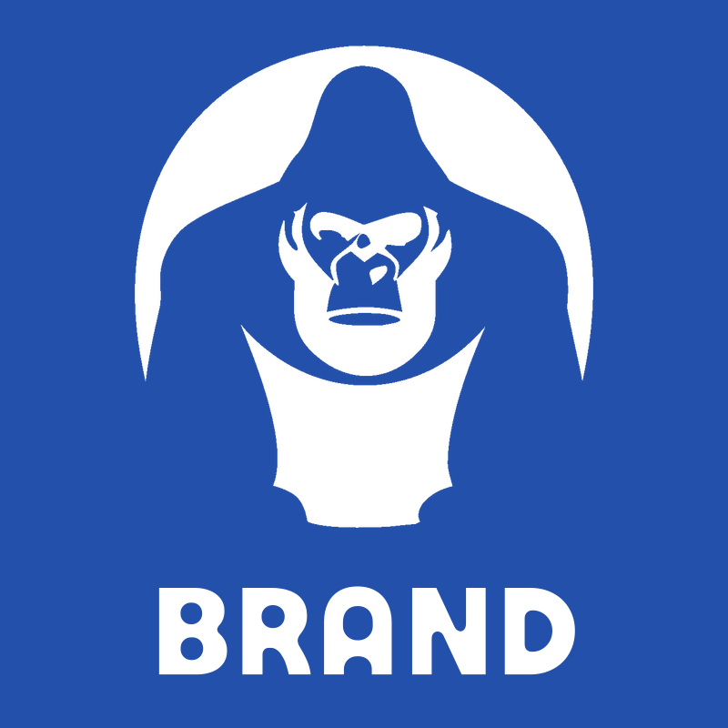 Negative Space Gorilla Circle Badge preview