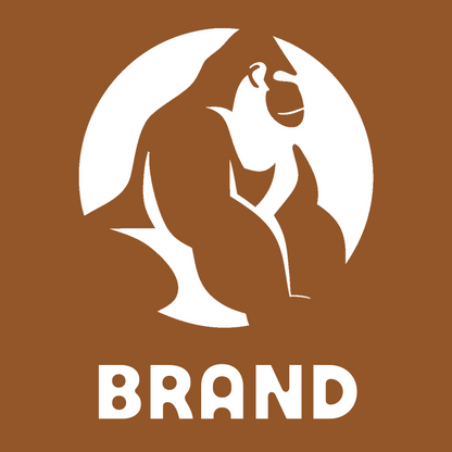 Negative Space Gorilla Circle Badge preview