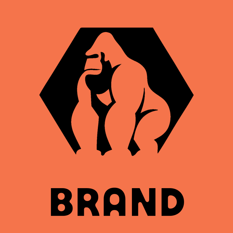 Negative Space Gorilla Hexagon Badge preview