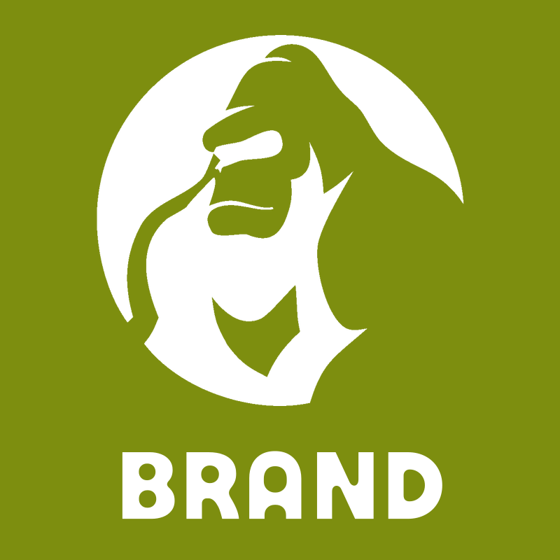 Negative Space Gorilla Profile Logo preview