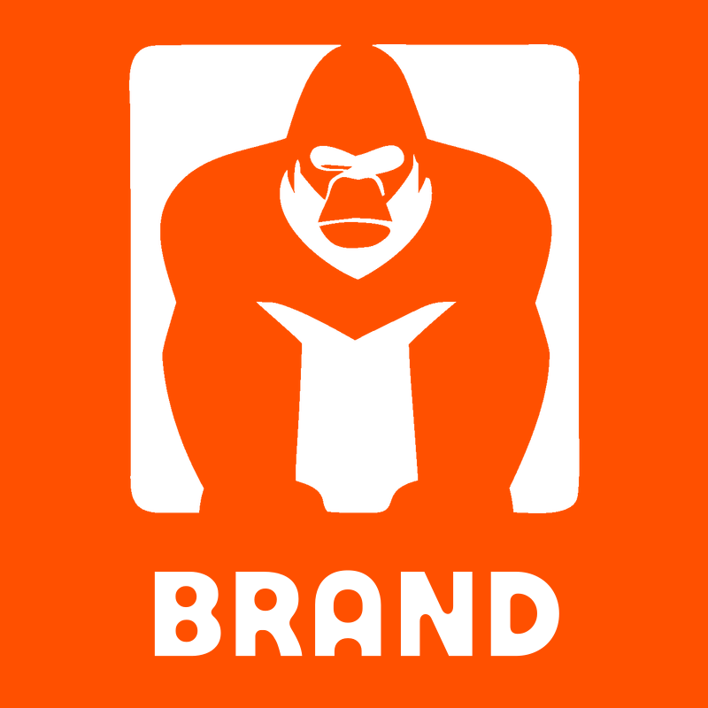 Negative Space Gorilla Square Badge preview