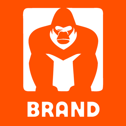 Negative Space Gorilla Square Badge preview