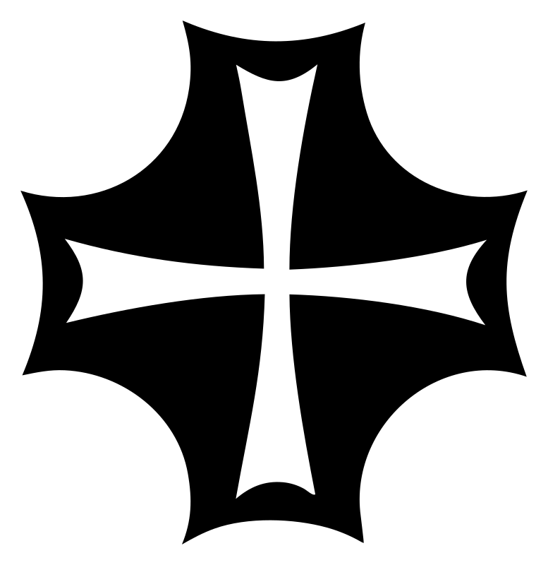 Negative Space Gothic Cross Badge