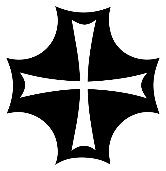 Negative Space Gothic Cross Badge