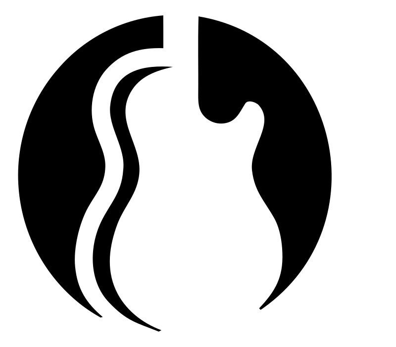 Negative Space Guitar Body Emblem