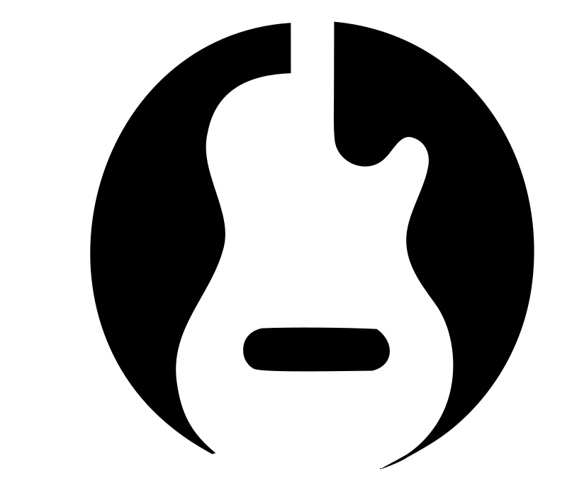 Negative Space Guitar Circle Crest