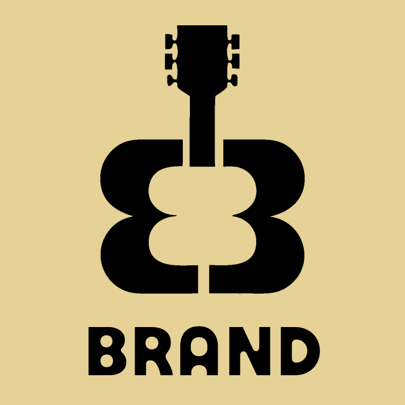 Negative Space Guitar Headstock Crest preview