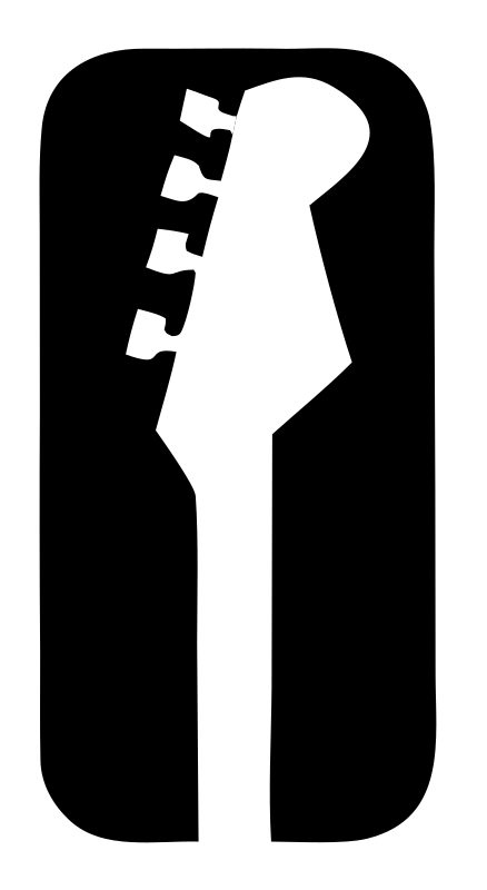 Negative Space Guitar Headstock Icon