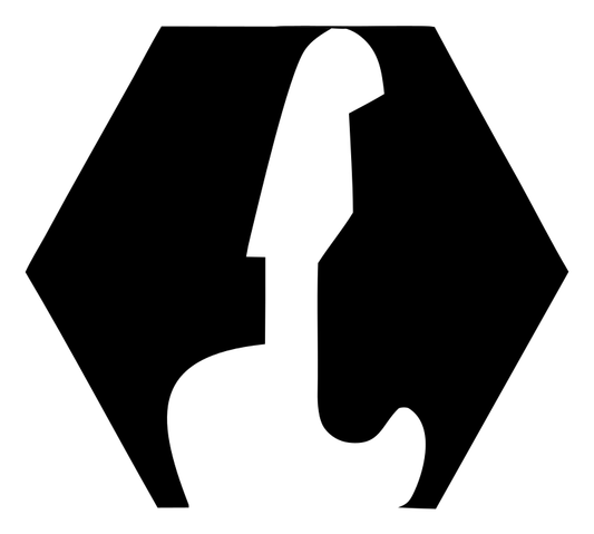 Negative Space Guitar Hexagon Mark