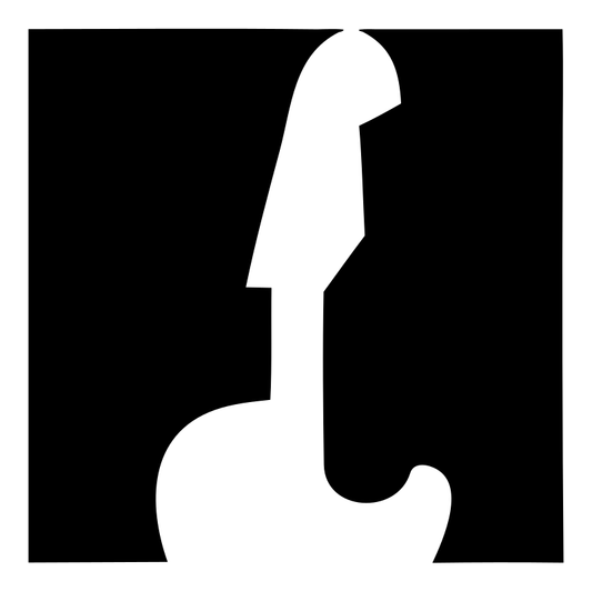 Negative Space Guitar Neck Badge