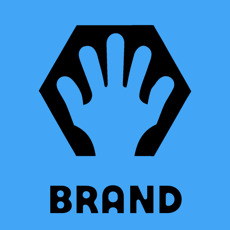 Negative Space Hand Hexagon Badge preview