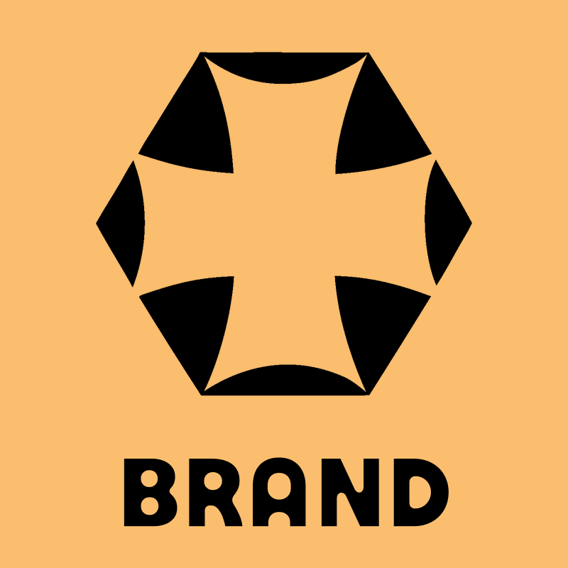 Negative Space Hexagon Cross Mark preview