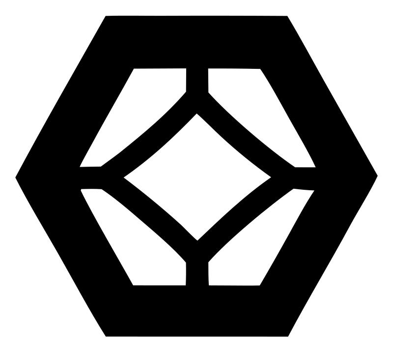 Negative Space Hexagon Diamond Emblem