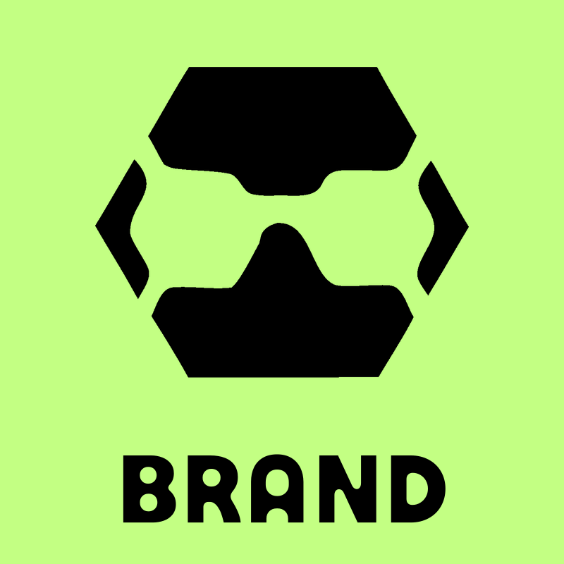 Negative Space Hexagon Glasses Badge preview