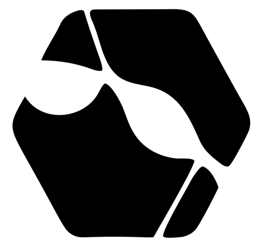 Negative Space Hexagon Libra Mark