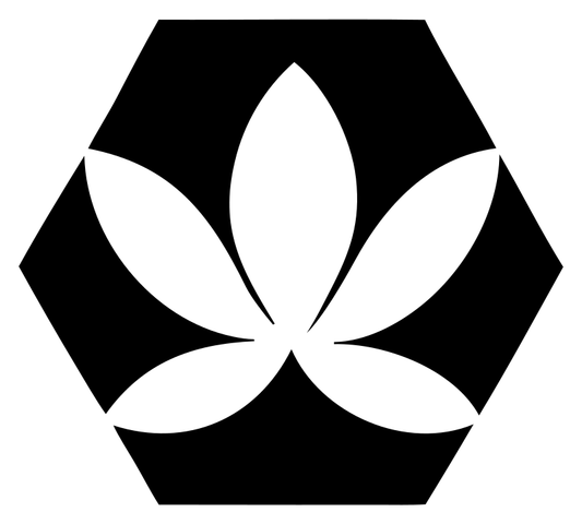 Negative Space Hexagon Lotus Mark