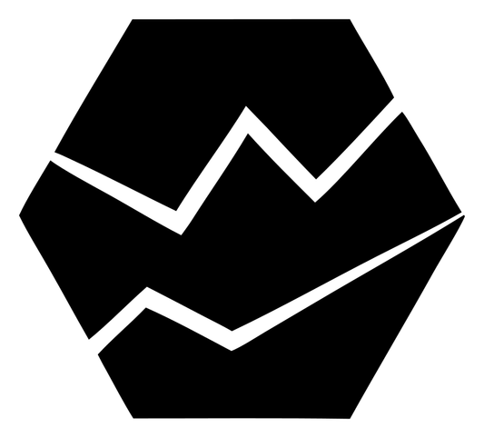 Negative Space Hexagon Meteor Badge