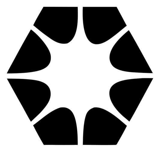 Negative Space Hexagon Star Mark