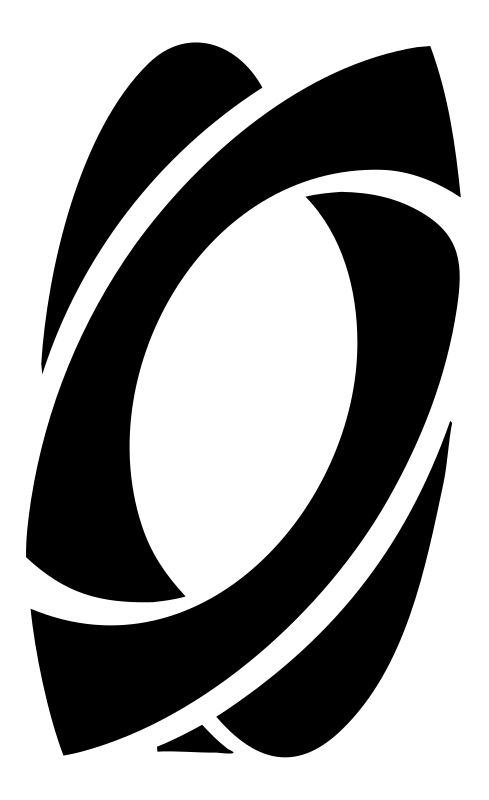 Negative Space Hockey Puck Logo