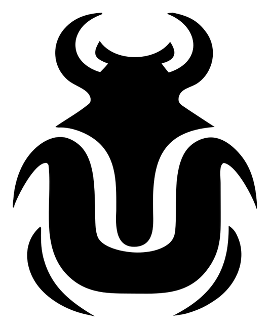 Negative Space Horned Beetle Mark