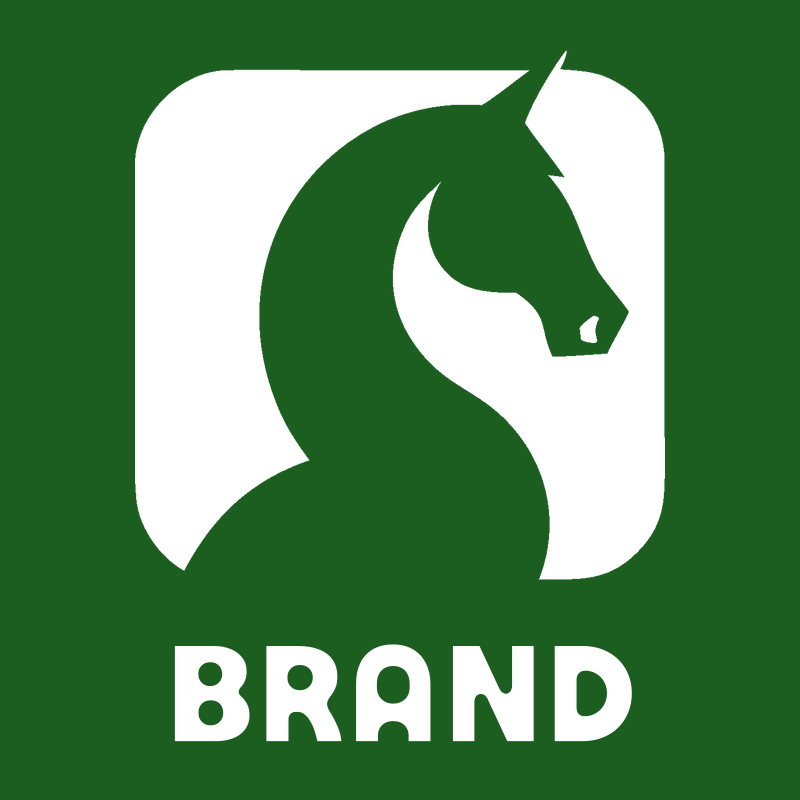 Negative Space Horse Rounded Badge preview