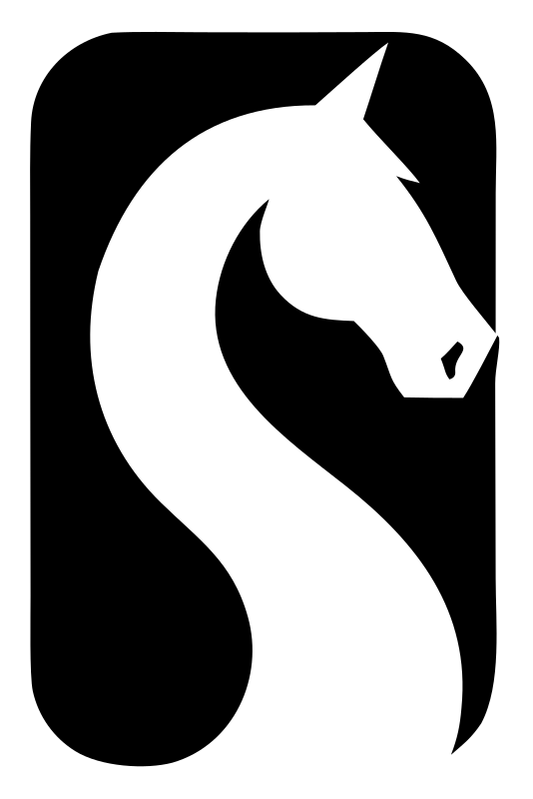 Negative Space Horse S-Curve Mark