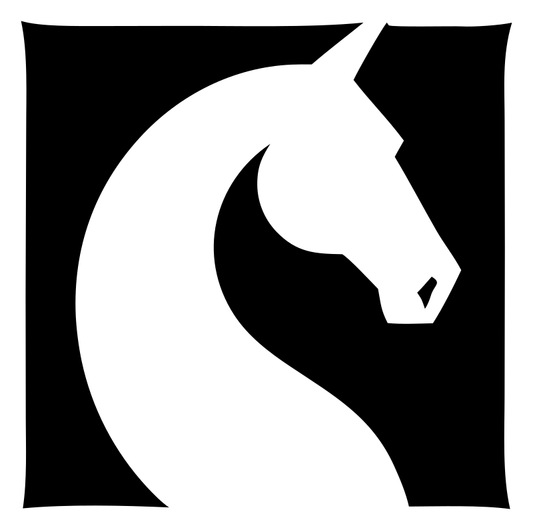 Negative Space Horse Square Badge