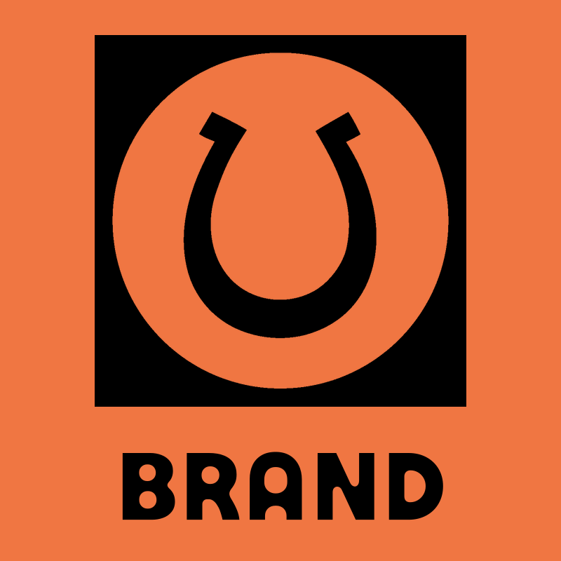 Negative Space Horseshoe Circle Icon preview