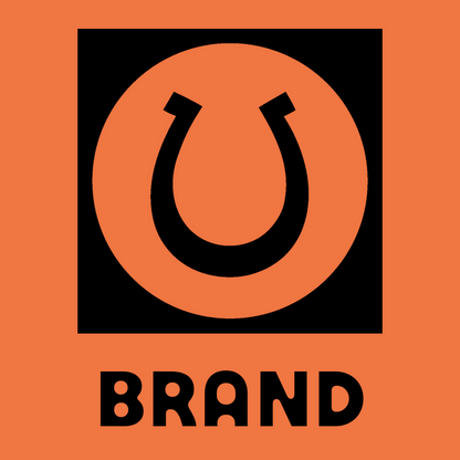 Negative Space Horseshoe Circle Icon preview