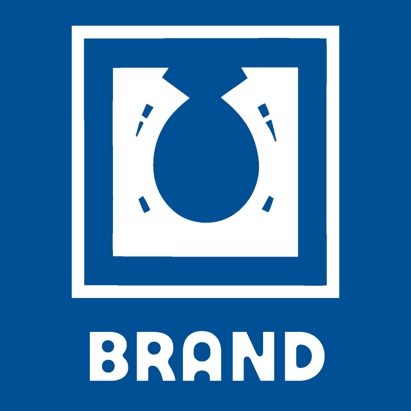 Negative Space Horseshoe Square Badge preview