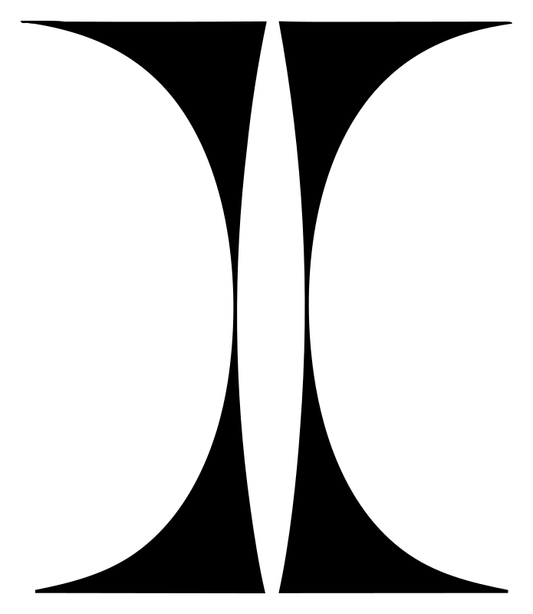Negative Space Hourglass Libra Mark