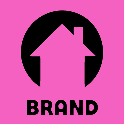 Negative Space House Circle Badge preview