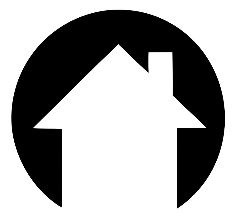 Negative Space House Circle Badge