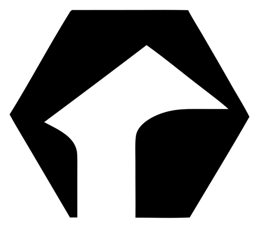 Negative Space House Hexagon Badge