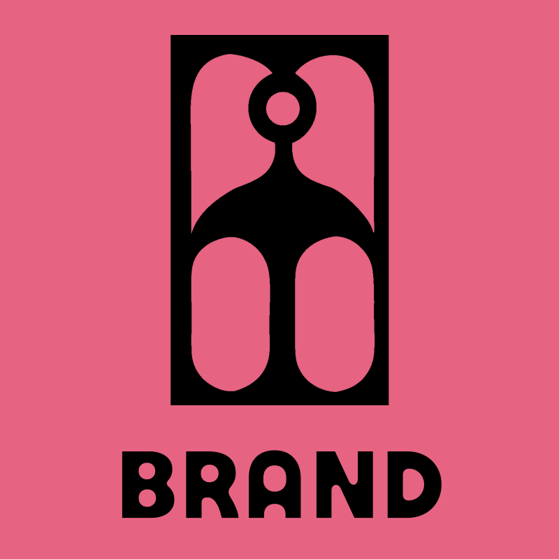 Negative Space Human Figure Hanger Logo preview