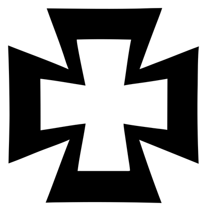 Negative Space Iron Cross Logo