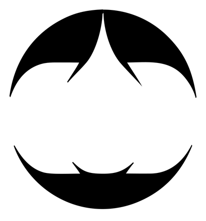 Negative Space Jack-o-Lantern Badge