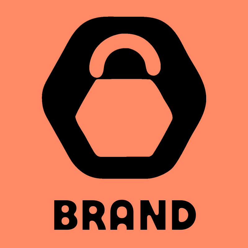 Negative Space Kettlebell Hexagon Mark preview