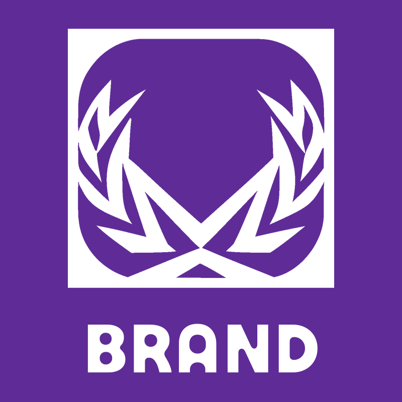 Negative Space Laurel Shield Badge preview