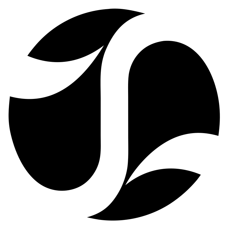 Negative Space Leaf Circle Badge