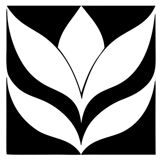 Negative Space Leaf Lotus Mark