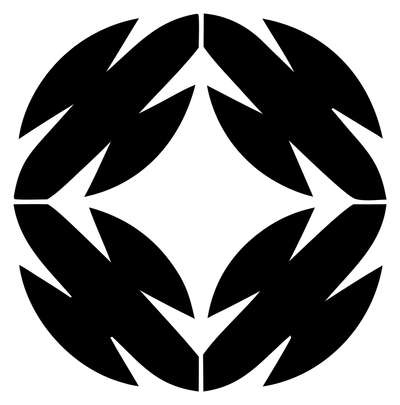 Negative Space Leaf Wreath Emblem
