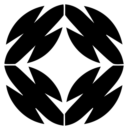 Negative Space Leaf Wreath Emblem