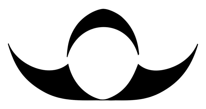 Negative Space Libra Mustache Icon