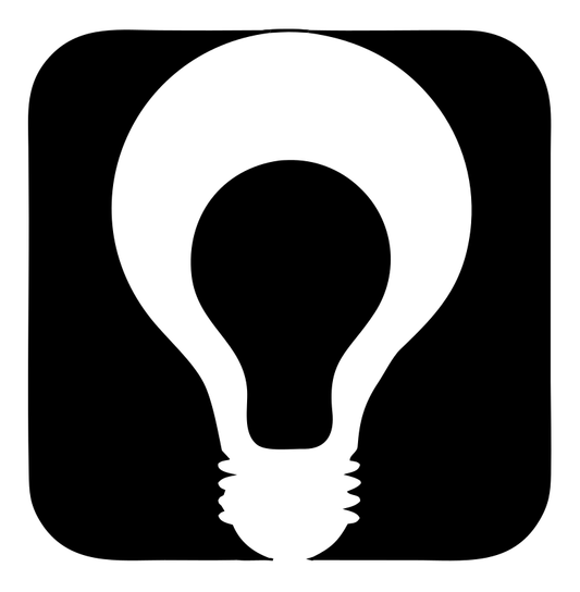Negative Space Light Bulb Badge
