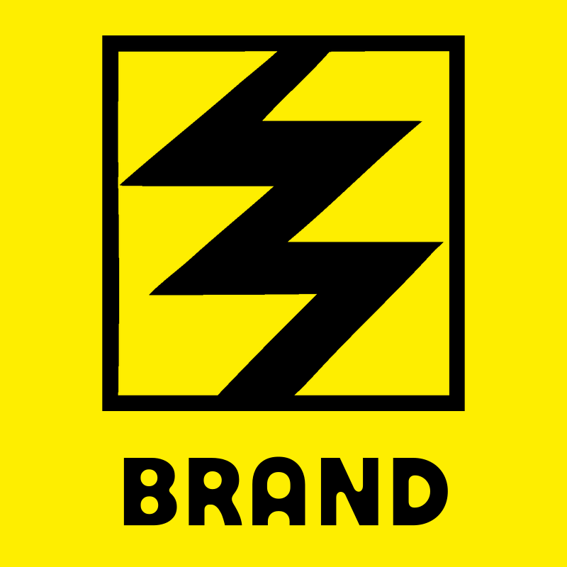Negative Space Lightning Bolt Badge preview